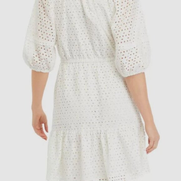 Vince Camuto Women's Ivory Eyelet Fit & Flare Dress Size 14 - Picture 2 of 5